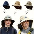 Unisex Wide Brim Hats Quick-drying Caps Bucket Mesh Breathable Sun Hat with Neck Flap for Fishing, Traveling O.