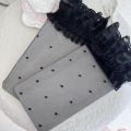 Ultra-thin Transparent Nylon Long Socks Stockings Women JK Lolita Thigh High Stockings Japanese Style Polka Dot Knee High Socks. 
