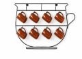 Wall Mounted Cup Shape Mug Holder – 8 Hooks Iron Coffee Cup Rack for Kitchen & Café Decor. 