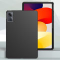 Silicone Tablet Case For Pad 5 6 7 Pro 2024 11.2" 11 Redmi Pad SE Pro 12.1 8.7 10.61 Flexible Soft TPU Black Back Cover.