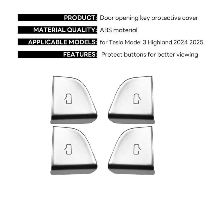 TESY%20For%20Tesla%20New%20Model%20YL%20Y%20Juniper%20Launch%20Model%203%20Highland%20Door%20Lock%20Switch%20Open%20Button%20Cover%20Protector%20-%20Image%208