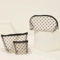 Nylon Mesh Cosmetic Bag Zipper Heart Shaped Toiletry Organizer Makeup Bags Multifunctional Women Lipstick Key Coin Purse Pouch.