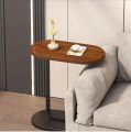 oval sofa side table black & brown. 