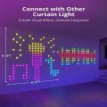 Programmable Bluetooth Smart LED Curtain String Light DIY Text Photo Display RGB+IC String Light Indoor Decoration 400LED. 