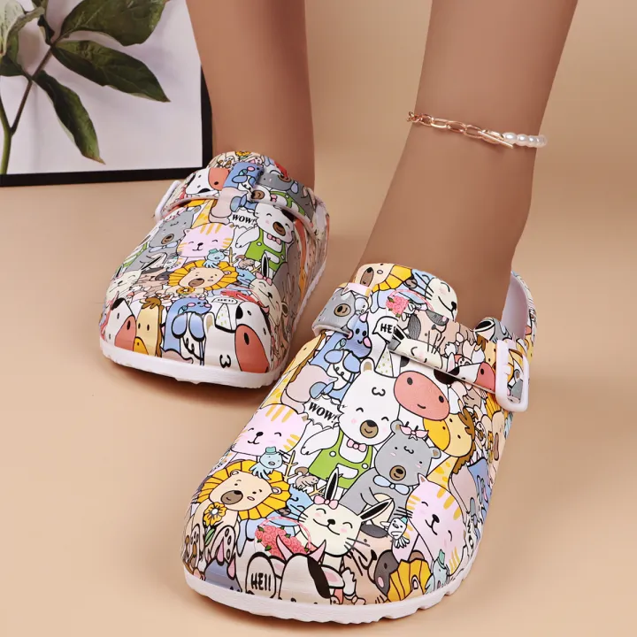 Women's%20Animal%20Print%20Soft%20Sole%20Clogs,%20Comfortable%20EVA%20Upper%20and%20Cushioned%20Sole,%20Lightweight%20and%20Breathable,%20Four%20Seasons%20Casual%20-%20Image%203