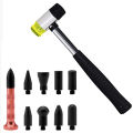 DIY Auto Paintless Dent Repair Kit Dent Hammer Metal Tap Down Pen 9 Heads Tips Dent Removal Tools for Car Hail Damage Repair. 