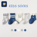 Bibelot baby socks 1-3 years old cotton 100% cute pattern soft fabric pack 5 pairs ready to ship from Thailand. 
