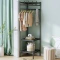 2 in 1 Corner Clothes Rack Nightstand Coat Rack Storage Bedroom Clothes Stand Organizer Night Table Storage Shelf Clothing Racks. 