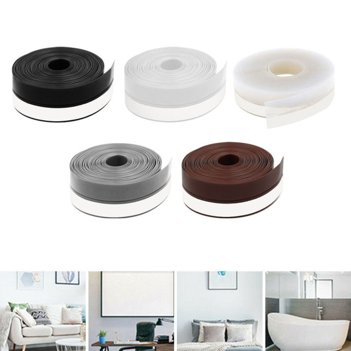 5M Door and Window Seals Door Seam Bottom Windproof Insect Proof Window Glass Door Insulation Waterproof Rubber Sealing Strip Width Door Bottom Seal Strip Weather Window Rubber Seal Weatherstrip Windproof Dust Self Adhesive Door Windshield Sealing Tape