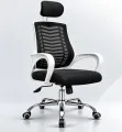 (FP-M-27-)Executive Office Chair White Body  [V-MESH] with Headrest good quality. 