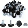 4 pcs Furniture Leveling Feet | M6 Thread, Tool-Free Install, Anti-Slip, Heavy-Duty, Height Adjustable, T-Nut | For: Home. 