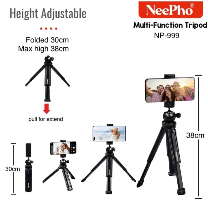 NeePho%20Np-999%20Tripod%20Multi%20Function%20Tripod%20Handheld%20Extendable%20Selfie%20Stick%20Tripod%20Stand%20fo%20-%20Image%206