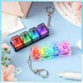 LED Keyboard Keychain Fidget Toys Crystal Clicker Sensory Toy for Stress Relief Keyboard Keychain Fidget Gadget for Adults Kid.