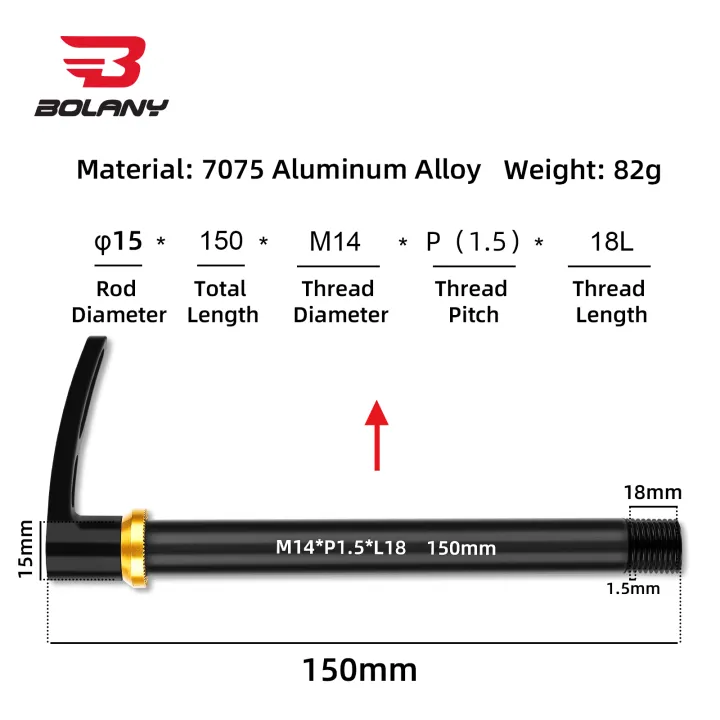 BOLANY%20Bicycle%20Fork%20Quick%20Release%20Rod%20Thru%20Axle%20Rod%2015mm%20Adjustable%20Hand%20Angle%20Design%20Aluminum%20Alloy%20MTB%20Shaft%20Bike%20Fork%20Part%20-%20Image%207
