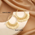 1Pair Hot Sale Disc Charm Earrings Fashion Gemetric Round Pendant Large Circle Hoop Earring for women  Look. 