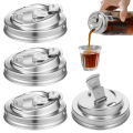 2/4 Pcs Mason Jar Lids 304 Stainless Steel Mason Jar Lid Reusable Wide Mouth Mason Jars Lid for Home Camping Kitchen Accessories. 