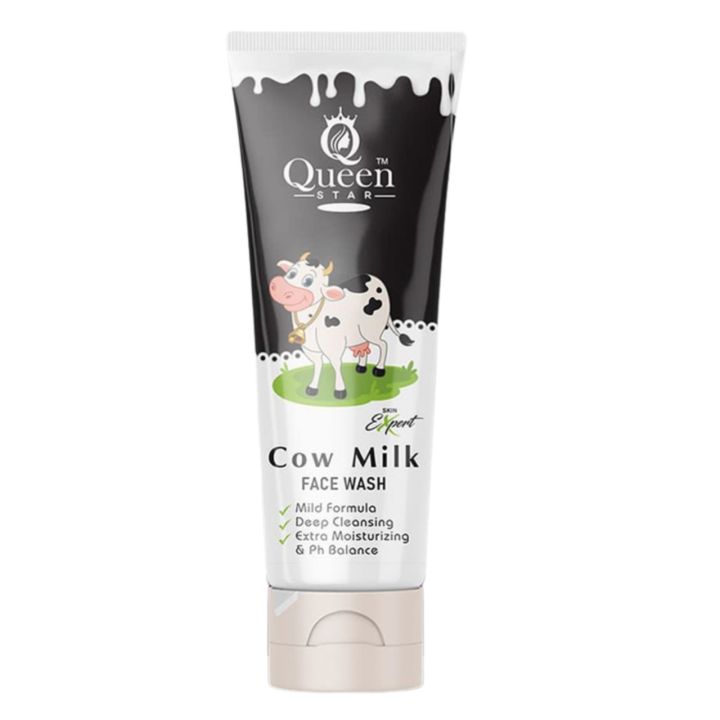 Queen Star Face Wash (Cow) 100ml - Deep Cleansing Nourishing Face Wash for Glowing Skin