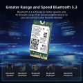 WiFi 6E AX210 Wireless Card Bluetooth 5.3 Tri Band 2.4G/5Ghz/6G Desktop Kit Antenna For Intel AX210NGW M.2 NGFF Wlan WiFi Card.