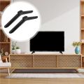 Universal TV Base Stand Legs with Non-slip Pads with Screws TV Stand Base Mount Black Television Tabletop Foot Bedroom. 
