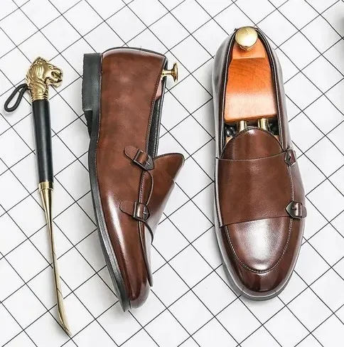 Brown Leather Loafer Shoes For Men In Premium Quality With Light Weight Comfort Sole
