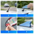 Universal Carbon Fiber Look Car Roof Top Mount Shark Fin Aerial Antenna Toppers Auto Radio AM FM Antenna Signal Amplifier. 