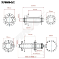 TANKE MTB 120 Click Hub 6 Bearing Bike Front Rear 28 32 36 Holes Disc Brake QR Bicycle mass thunder Noisy Cube 6 Pawl Hubs TH390. 