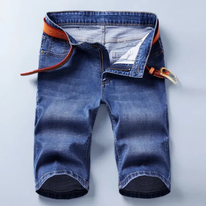 Denim%20Shorts%20Men's%20Summer%20Thin%20Straight%20Classic%20Designer%20Business%20Short%20Jeans%20Brand%20Clothing%20Stretch%20Korean%20Casual%20Male%20Shorts%20-%20Image%204