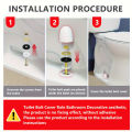 2pcs Premium Round Universal Toilet Bolt Caps - Easy Push-On Installation with Extra Washers, 1.44 Inch Height, Durable Plastic.