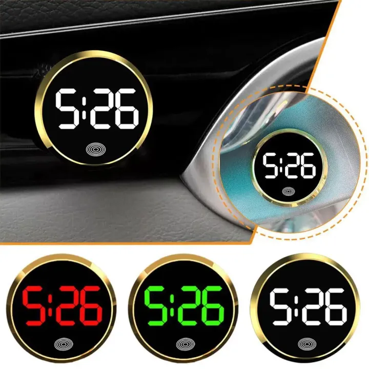 Lcd Time Display Automotive Clock KANBIT Small Digital Car Dashboard Clock Battery ...