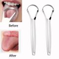 Clean Tongue Scraper Tongue Remover Halitosis Tongue Coating Oral Care Tongue Scraping Brush Stainless Steel Oral Cleaner Tools. 