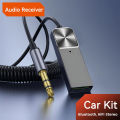 Bluetooth 5.5 Car Kit AUX Audio Receiver USB To 3.5mm Hifi Stereo Music Navigation Handsfree With Mic Wireless Adapter Transmit. 