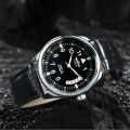 WINNER Business Automatic Watch for Men Calendar Window Fashion Black Dial Fashion Leather Strap Luxury Brand Mechanical Watches. 