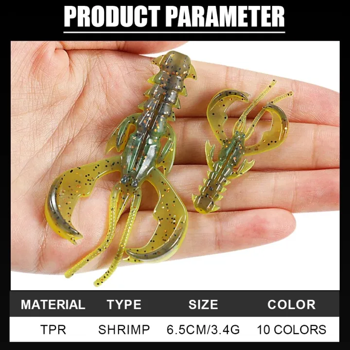 Spinpoler%20Agile%20Shrimp%20Soft%20Bait%20Fishing%20Lure%20TPR%20Floating%20Salted%20UV%20Active%20Crayfish%20For%20Weedless%20Rigs%20Jig%20Ned%20Split%20Drop%20Shot%20-%20Image%203