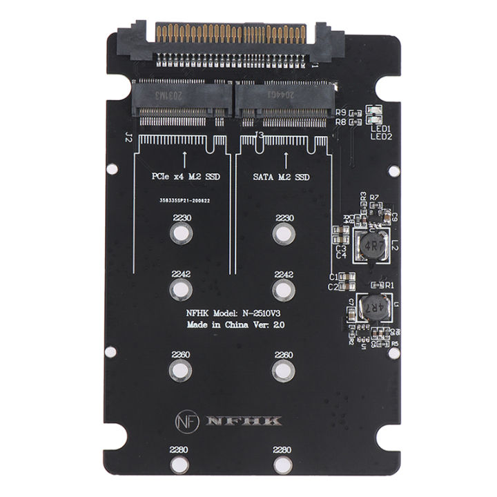 SATA M.2 SSD to 2.5“ SATA NVMe M.2 NGFF SSD to SFF-8639 Adapter ...
