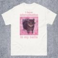 I Have Microplastics in My Balls Funny Cat Meme T-shirt for Women Ironic Cats Shirt Stupid Silly s Goofy Ahh Cat Tee.