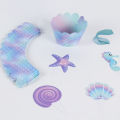 Mermaid Party Cupcake Toppers Under the Sea Theme Birthday Party Wedding Decor Ocean Cupcake Wrappers Girls Baby Shower Supplies. 