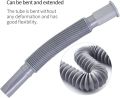 Sink waste pipe flexible 1-1/2" grey kitchen. 