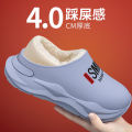 Men Shoes Winter Warm Shoes Plush Lining Indoor Cotton Slippers Concise Platform Outdoor Kitchen Shoes House Waterproof Slippers. 