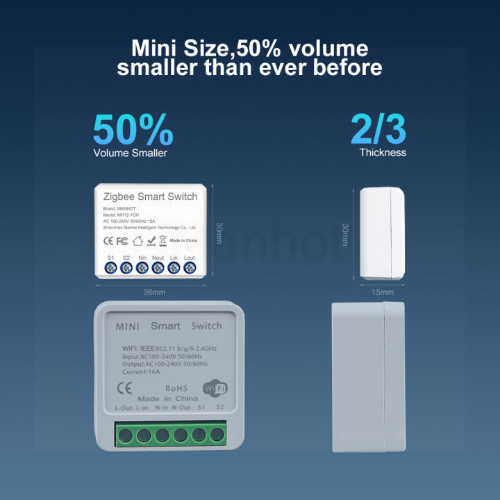 Zigbee2MQTT%20Zigbee3.0%20Mini%20Light%20Smart%20DIY%20Switch%202Way%2016A%20Module%20Control%20Smart%20Relay%20Automation%20Breaker%20Works%20With%20%20Home%20-%20Image%202