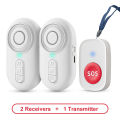 Wireless Elderly SOS Emergency Call Button with Vibration, Portable Personal Alarm for Senior Care, Remote Notification, Help. 