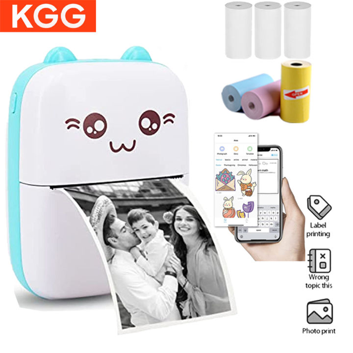 Portable Thermal Printer MINI Wirelessly BT 203dpi Photo Label Memo Wrong Question Printing With USB Cable Imprimante Portable