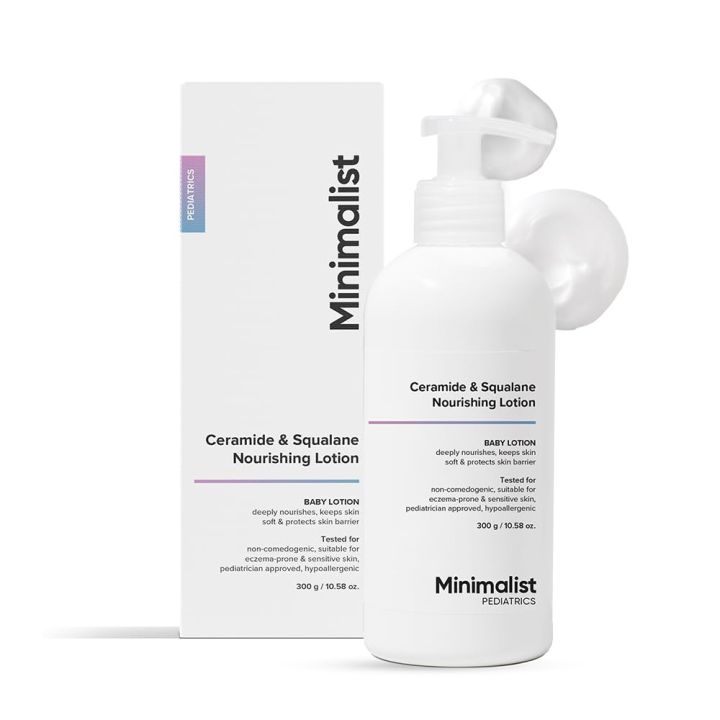 Minimalist Lotion with Ceramides & Squalane | For Babies, Men and Women | 300 gm