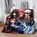 3D Print J-Jujutsu-K- Kaisen Anime Pattern Flannel Blanket,Multi-purpose Holiday Gift Blanket Warm And Soft Blankets All Seasons. 