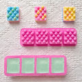 4-chamber square massage point soap silicone mold, handmade aromatherapy mold, DIY candle and soap making mold.