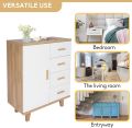 Customized, Modern 4 Drawers Dresser with 1 Door, Elegant Drawers Chest Dresser Storage Cabinet With Handels and Without Foot, Chest of Drawer Cabinet for Closet Bedroom, Living Room, Kids Room. 