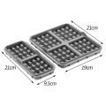 Air Fryer Silicone Biscuit Mold Set Square Waffle Model Non-stick Baking Tray Compatible For Pancakes Baking Accessories.