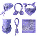 Handkerchief Fashion Print Bandana Party Scarf Headband Handkerchiefs Multi-Purpose Square Bandana.
