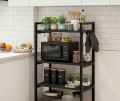 "Premium Kitchen Storage Rack | Multi-Layer Microwave Stand & Large Capacity Organizer Shelf. 