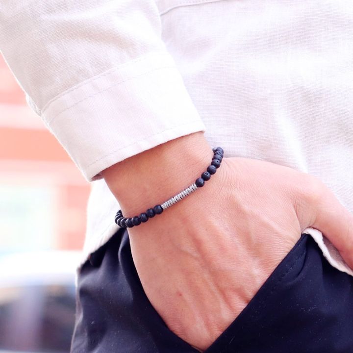 New%204mm%20Stone%20Bracelet%20Men%20Natural%20Volcanic%20Rock%20Tiger%20Eye%20Braslet%20Beaded%20Silver%20Color%20Hematite%20Elastic%20Braclet%20Pulsera%20Hombre%20-%20Image%206