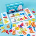 Montessori Alphabet Spelling Word Wooden Math Toys Kids Educational Teaching English Alphabet Cards Puzzle Game Learning Toys. 